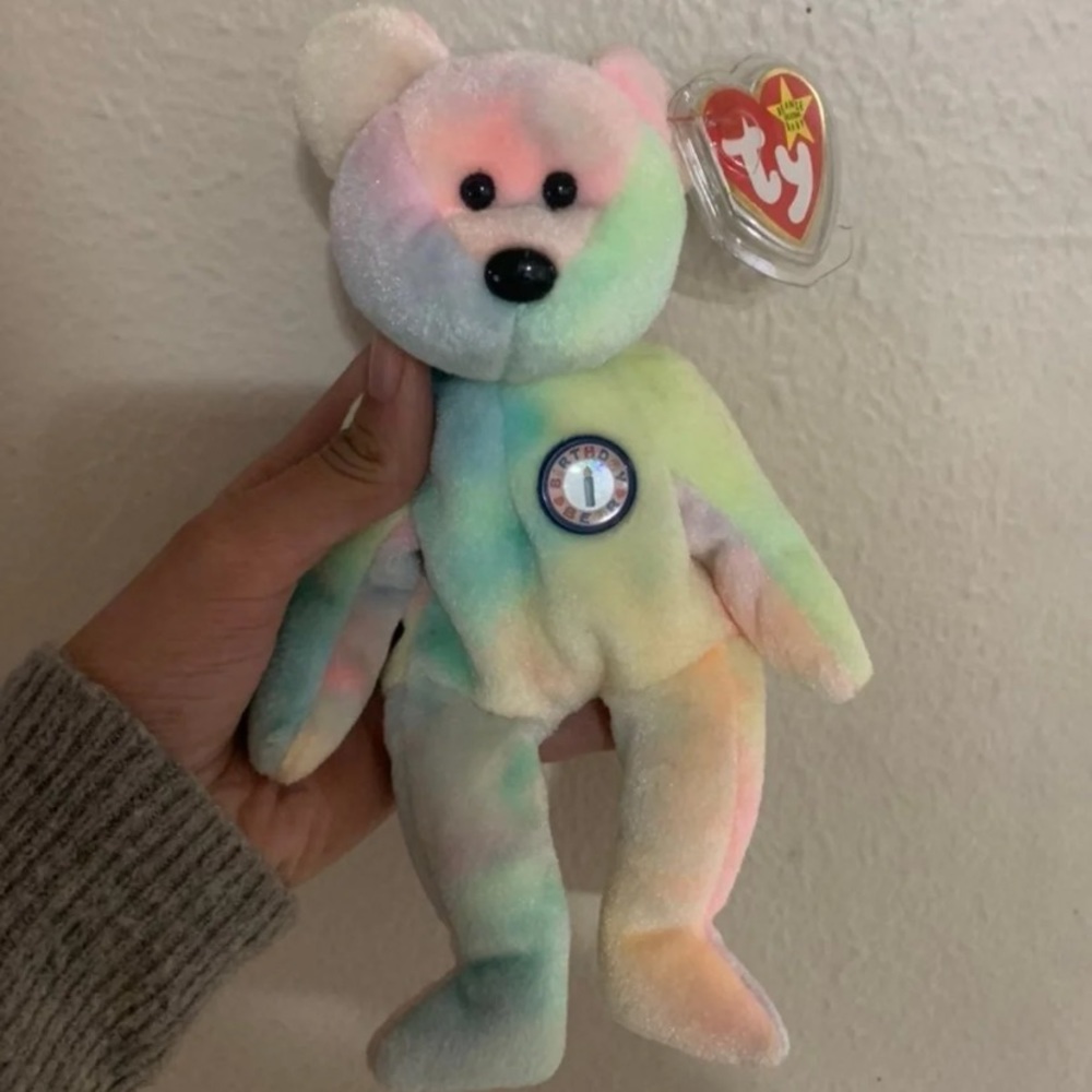Ty Beanie Baby Birthday Bear 1999